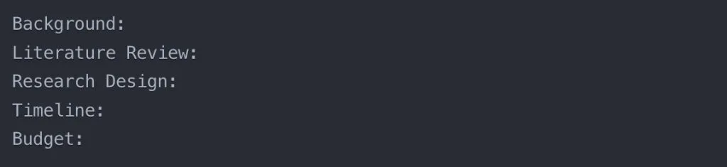 Research Proposal example