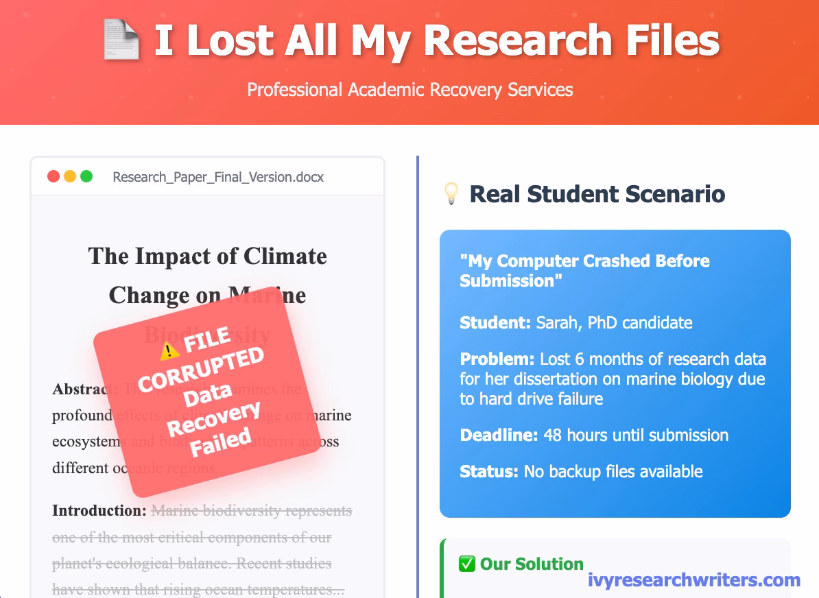 I Lost All My Research Files Reddit