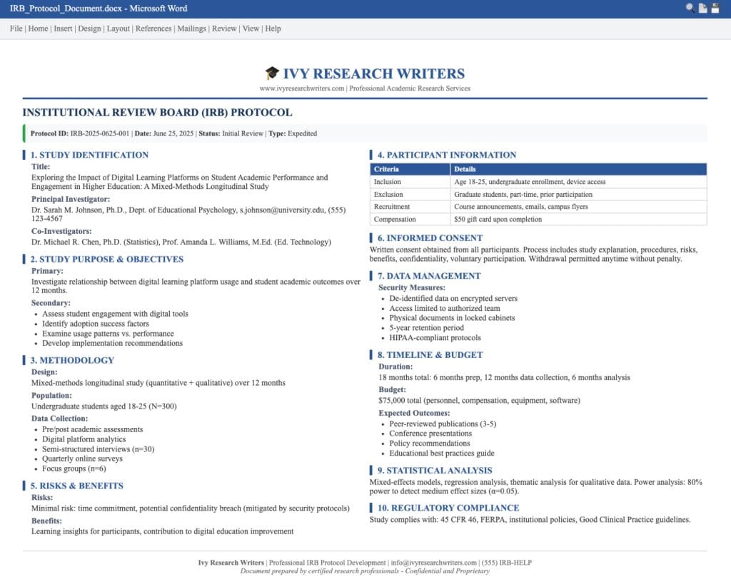 IRB Protocol