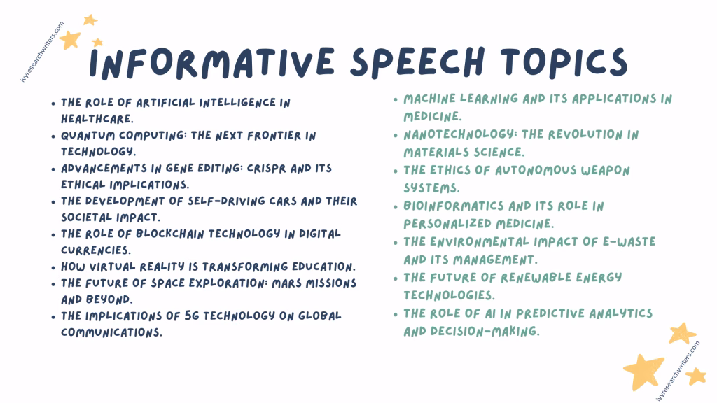 Informative Speech Topic Ideas