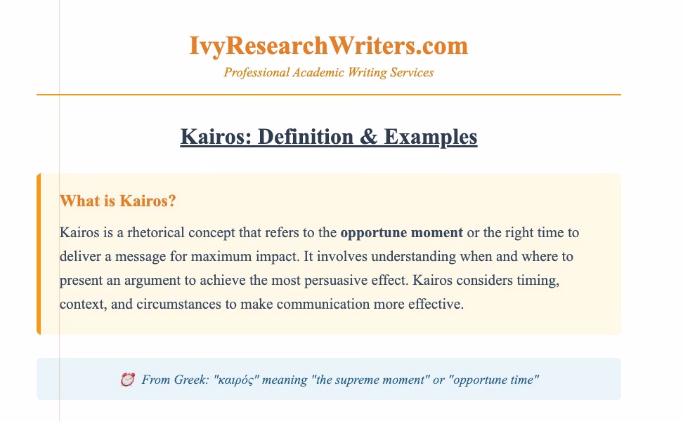 Kairos Meaning​