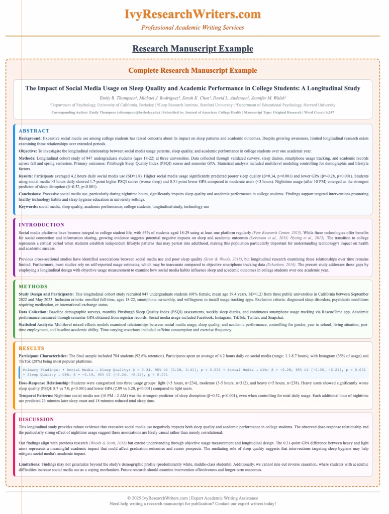 Research Manuscript Examples