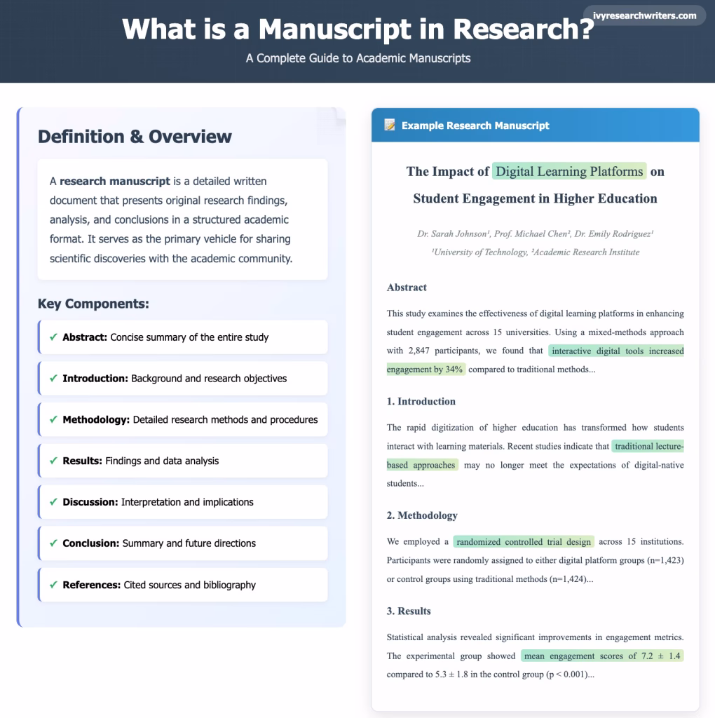 What is a Manuscript in Research