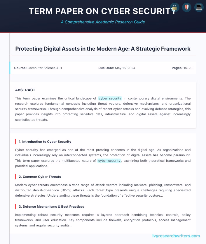 Term Paper on Cyber Security