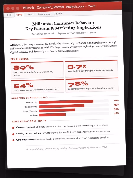 Millennial Consumer Behavior