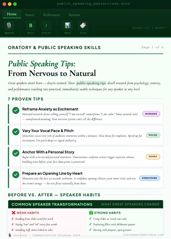 Public Speaking Tips