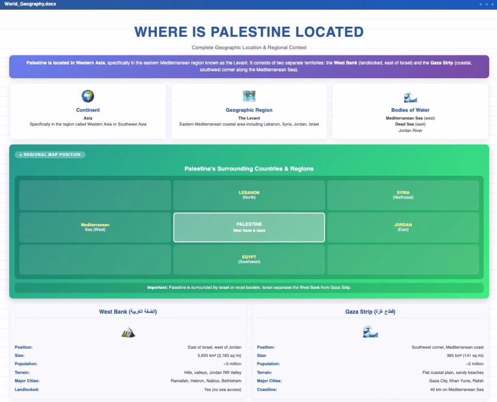 Where Is Palestine Located